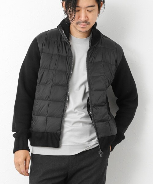 TAION（タイオン）の「【TAION/タイオン】別注HI NECK DOWN JKT WITH SLEEVE KNIT 25AW（ブルゾン・メンズ・ブラック/カーキ/チャコールグレー/ネイビー・L/M/XXL/XL）」の2枚目の写真