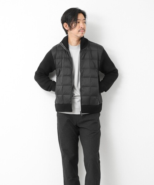 TAION/タイオン】別注HI NECK DOWN JKT WITH SLEEVE KNIT 25AW