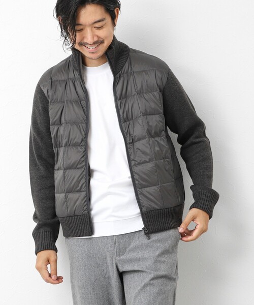 TAION（タイオン）の「【TAION/タイオン】別注HI NECK DOWN JKT WITH SLEEVE KNIT 25AW（ブルゾン・メンズ・ブラック/カーキ/チャコールグレー/ネイビー・L/M/XXL/XL）」の8枚目の写真