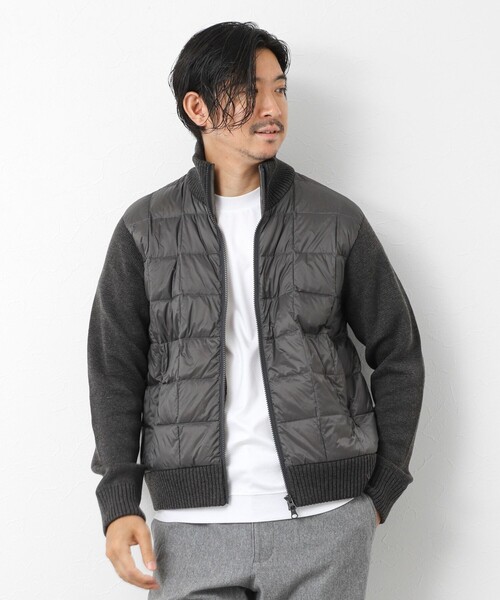 TAION（タイオン）の「【TAION/タイオン】別注HI NECK DOWN JKT WITH SLEEVE KNIT 25AW（ブルゾン・メンズ・ブラック/カーキ/チャコールグレー/ネイビー・L/M/XXL/XL）」の10枚目の写真