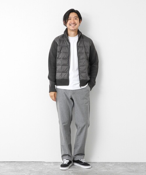 TAION（タイオン）の「【TAION/タイオン】別注HI NECK DOWN JKT WITH SLEEVE KNIT 25AW（ブルゾン・メンズ・ブラック/カーキ/チャコールグレー/ネイビー・L/M/XXL/XL）」の13枚目の写真