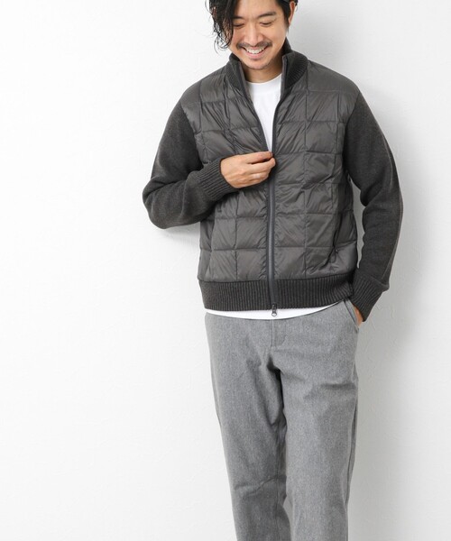 TAION（タイオン）の「【TAION/タイオン】別注HI NECK DOWN JKT WITH SLEEVE KNIT 25AW（ブルゾン・メンズ・ブラック/カーキ/チャコールグレー/ネイビー・L/M/XXL/XL）」の16枚目の写真