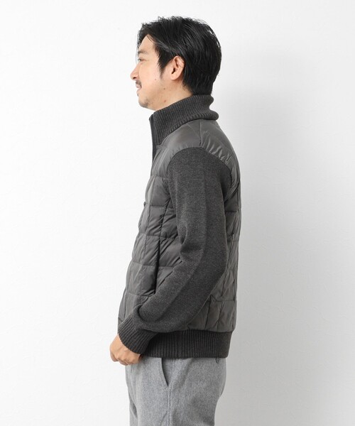 TAION（タイオン）の「【TAION/タイオン】別注HI NECK DOWN JKT WITH SLEEVE KNIT 25AW（ブルゾン・メンズ・ブラック/カーキ/チャコールグレー/ネイビー・L/M/XXL/XL）」の18枚目の写真