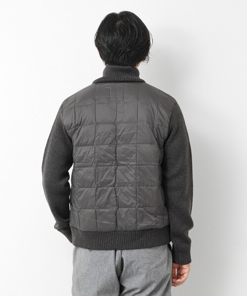 TAION（タイオン）の「【TAION/タイオン】別注HI NECK DOWN JKT WITH SLEEVE KNIT 25AW（ブルゾン・メンズ・ブラック/カーキ/チャコールグレー/ネイビー・L/M/XXL/XL）」の19枚目の写真
