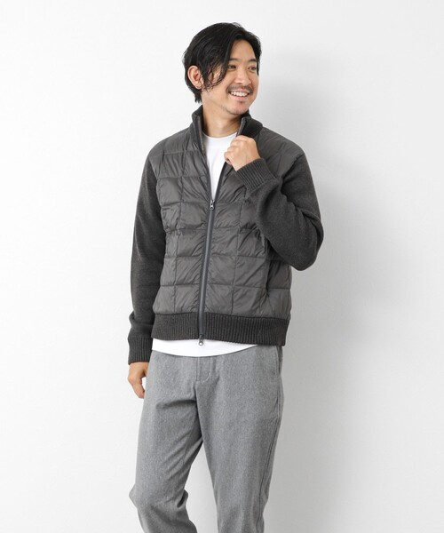 TAION（タイオン）の「【TAION/タイオン】別注HI NECK DOWN JKT WITH SLEEVE KNIT 25AW（ブルゾン・メンズ・ブラック/カーキ/チャコールグレー/ネイビー・L/M/XXL/XL）」の20枚目の写真