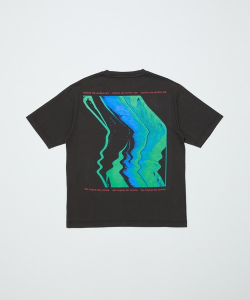 bal(バル)の「wave and clouds2(Tシャツ/カットソー・メンズ・ホワイト/グレー/ブラック・3/2/1)」の2枚目の写真