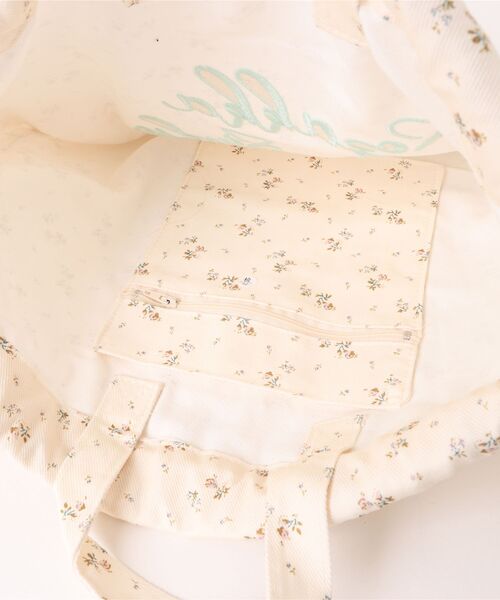 VIBGYOR（ヴィブジョー）の「Liaa/小花柄 リボン ナップサック リュック A18680（バックパック/リュック・レディース・ブルー/ホワイト/アイボリー・FREE）」の11枚目の写真