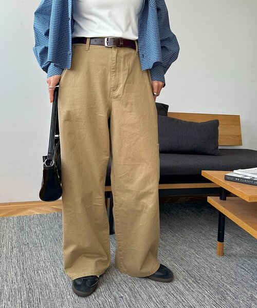 DISCOAT（ディスコート）の「【ユニセックス】ツイルペインターパンツ（チノパンツ・レディース・ブラック/ベージュ・SMALL/MEDIUM）」の14枚目の写真