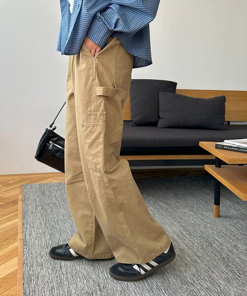 DISCOAT（ディスコート）の「【ユニセックス】ツイルペインターパンツ（チノパンツ・レディース・ブラック/ベージュ・SMALL/MEDIUM）」の16枚目の写真