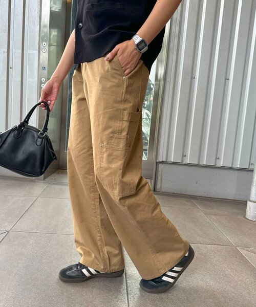 DISCOAT（ディスコート）の「【ユニセックス】ツイルペインターパンツ（チノパンツ・レディース・ブラック/ベージュ・SMALL/MEDIUM）」の22枚目の写真