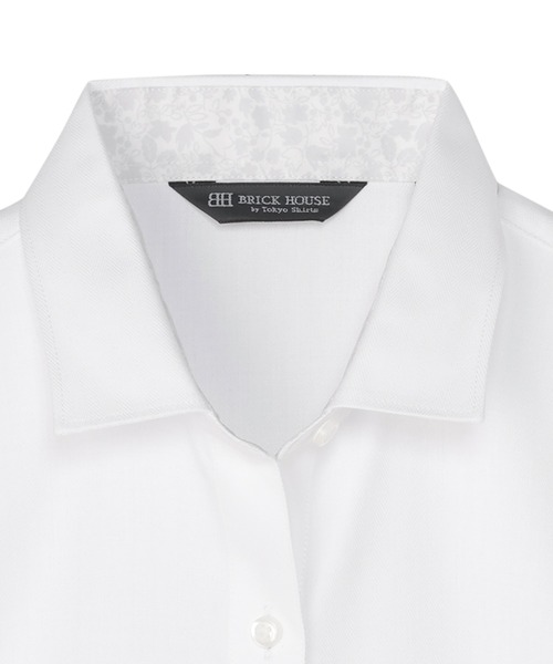 TOKYO SHIRTS(トウキョウシャツ)の「【透け防止】 形態安定ノーアイロン ワイド 7分袖ビジネスワイシャツ(ビジネスシャツ・レディース・ホワイト・S/M/L/LL/XL)」の3枚目の写真