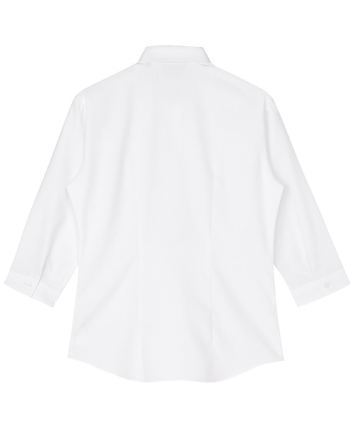 TOKYO SHIRTS(トウキョウシャツ)の「【透け防止】 形態安定ノーアイロン ワイド 7分袖ビジネスワイシャツ(ビジネスシャツ・レディース・ホワイト・S/M/L/LL/XL)」の2枚目の写真