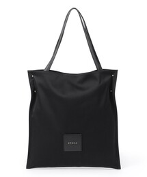 エポカEPOCAリボンドット水玉ショルダーハンドバッグがま口ブラックホワイト白黒 エクレボ exrevo ドット柄 ミニトートバッグ ペーパー風 麦わら