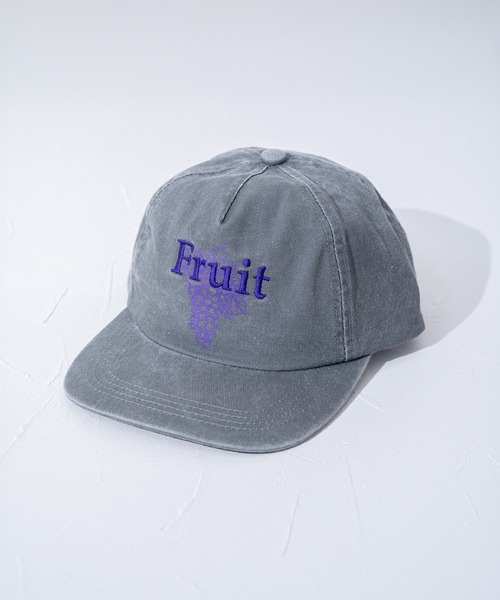 b.eautiful フリンジ加工 デニムキャップ fti punkandyo セール】FTL EX PIGMENT FRUITMOTIF 5PANEL BB / キャップ