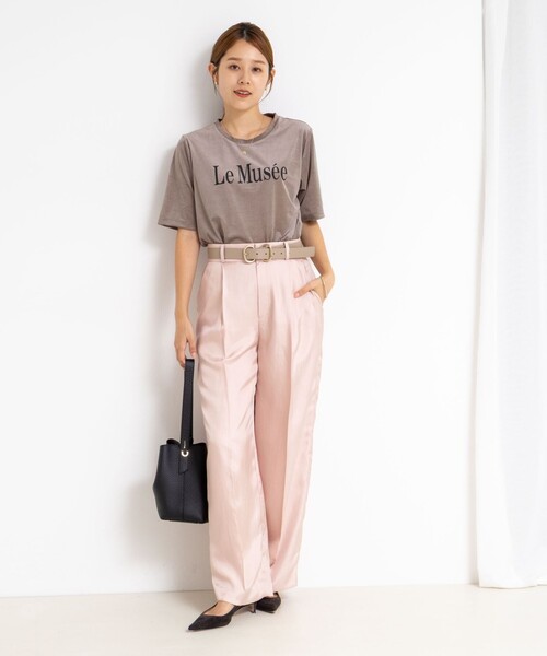 NOLLEY’S（ノーリーズ）の「シアートリコットベロアプリントTシャツ（Tシャツ/カットソー・レディース・キナリ/カーキ/ブラック・38）」の22枚目の写真