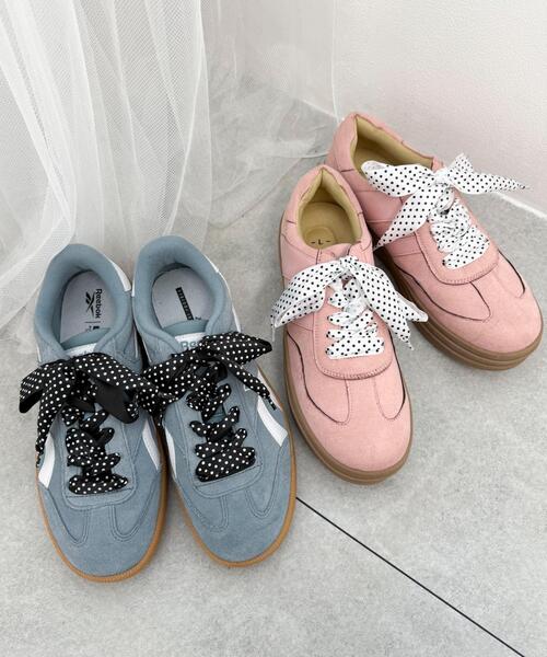 WEGO（ウィゴー）の「WEGO/ドット柄サテンシューレース（シューズ小物/雑貨・レディース・ブラック/ホワイト・FREE）」の3枚目の写真