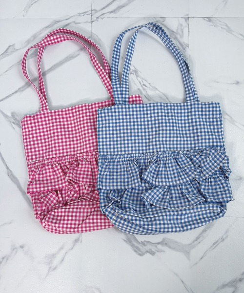 frunco(フランコ)の「【ZOZO限定】ギンガムチェックフリルトートバッグ(トートバッグ・レディース・ブラック/ピンク/レッド/ブルー・FREE)」の20枚目の写真