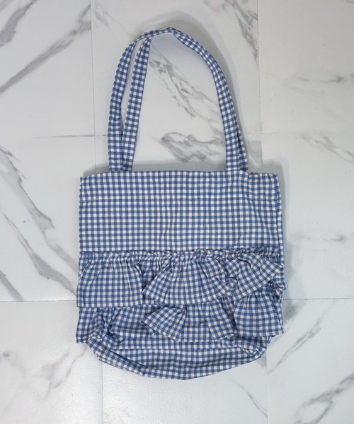 frunco(フランコ)の「【ZOZO限定】ギンガムチェックフリルトートバッグ(トートバッグ・レディース・ブラック/ピンク/レッド/ブルー・FREE)」の19枚目の写真