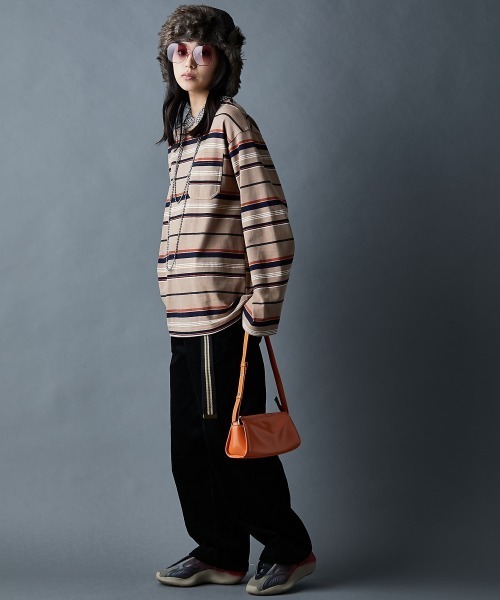 GEVS.(ジェイヴィス)の「綿100%マルチボーダーロングスリーブTシャツ<大きいサイズ有>GEVS.(Tシャツ/カットソー・レディース・ブラック系/ベージュ系・5L/4L/3L/LL/L/M)」の20枚目の写真