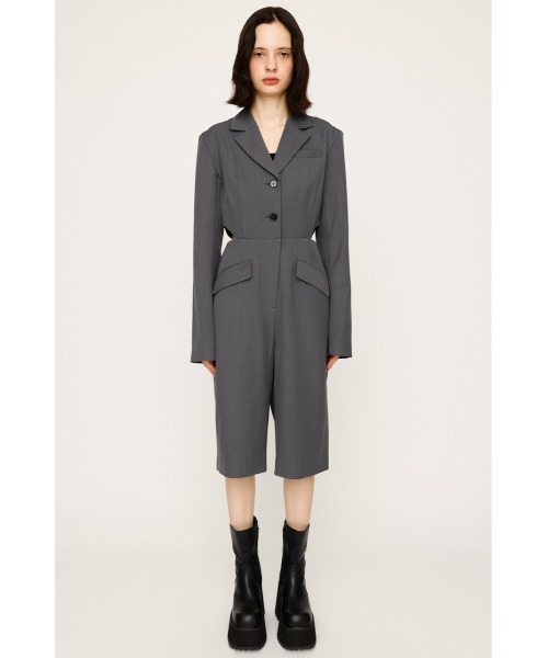 SLY(スライ)の「CUT OUT TAILORED JUMP SUIT カットアウト テイラード ジャンプスーツ 秋服(つなぎ/オールインワン・レディース・ブラック/杢グレー・FREE)」の6枚目の写真