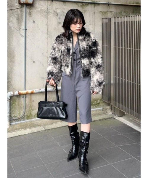 SLY(スライ)の「CUT OUT TAILORED JUMP SUIT カットアウト テイラード ジャンプスーツ 秋服(つなぎ/オールインワン・レディース・ブラック/杢グレー・FREE)」の17枚目の写真