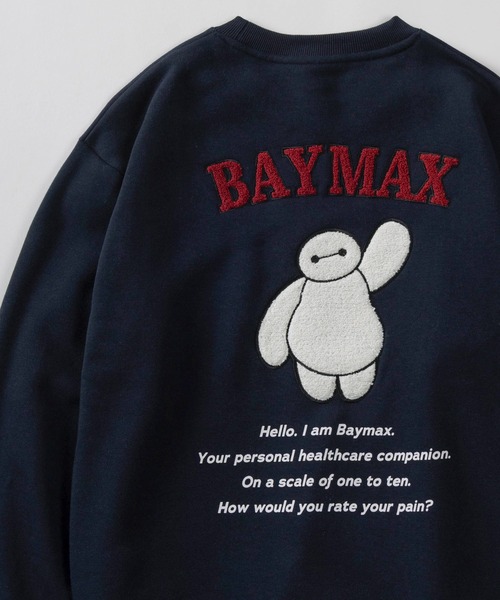 Disney（ディズニー）の「【71】【Disney/ディズニー】ミッキーマウス/ベイマックス アップリケ & 刺繍デザイン 裏起毛 スウェット（スウェット・レディース・ネイビー/ベージュ/ホワイト/ライトグレー/アッシュグレー/オフホワイト/ブルー/ダークグレー/ブラック/チャコールグレー・M/L/XL）」の9枚目の写真