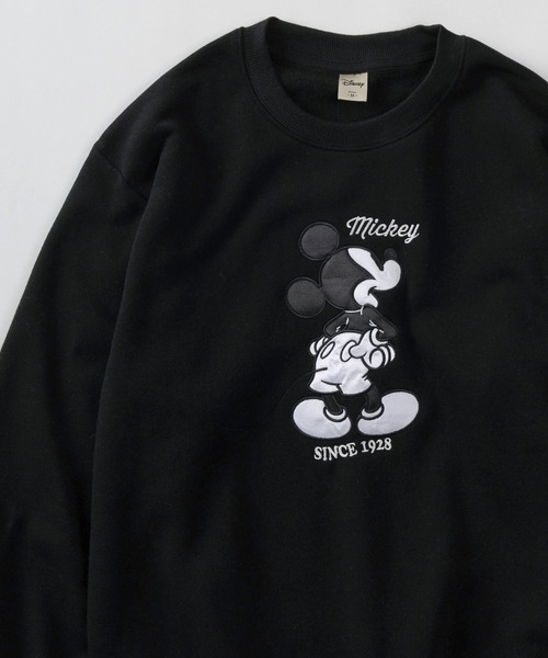 Disney（ディズニー）の「【71】【Disney/ディズニー】ミッキーマウス/ベイマックス アップリケ & 刺繍デザイン 裏起毛 スウェット（スウェット・レディース・ネイビー/ベージュ/ホワイト/ライトグレー/アッシュグレー/オフホワイト/ブルー/ダークグレー/ブラック/チャコールグレー・M/L/XL）」の3枚目の写真