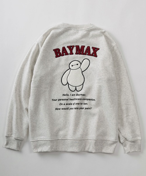 Disney（ディズニー）の「【71】【Disney/ディズニー】ミッキーマウス/ベイマックス アップリケ & 刺繍デザイン 裏起毛 スウェット（スウェット・レディース・ネイビー/ベージュ/ホワイト/ライトグレー/アッシュグレー/オフホワイト/ブルー/ダークグレー/ブラック/チャコールグレー・M/L/XL）」の12枚目の写真