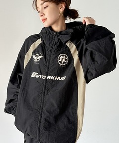 CHRISTIAN DADA 19S/S スカジャン 黒刺繍ジャケット CHRISTIAN DADA クリスチャンダダ パイピングデザインジップアップ