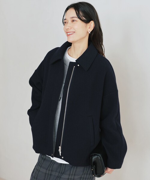 新品CEaRET FROM araara⭐︎ショートブルゾンコート⭐︎ネイビー 新品CEaRET FROM araara⭐︎ショートブルゾンコート⭐︎ネイビー 新品