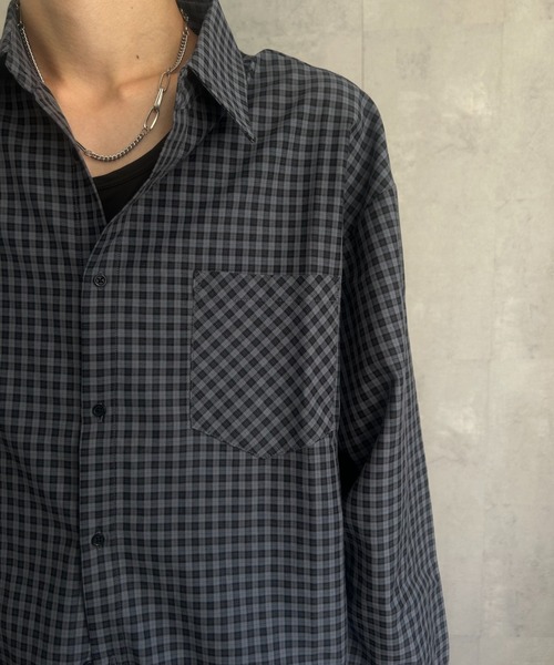 CREARE -LINO-(クレアーレリノ)の「〈ユニセックス商品〉ベーシック長袖チェックシャツ(シャツ/ブラウス・メンズ・キャメル/ブラック系その他・L/M)」の12枚目の写真