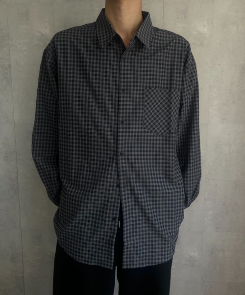 CREARE -LINO-(クレアーレリノ)の「〈ユニセックス商品〉ベーシック長袖チェックシャツ(シャツ/ブラウス・メンズ・キャメル/ブラック系その他・L/M)」の13枚目の写真