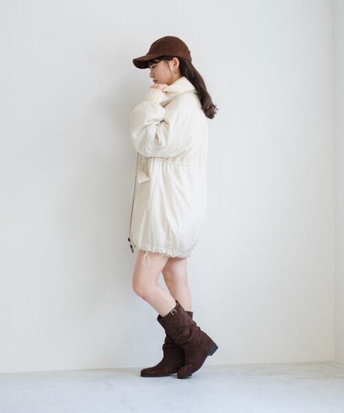 キャンディスリーブリバーシブルミドルコート（ダウンジャケット