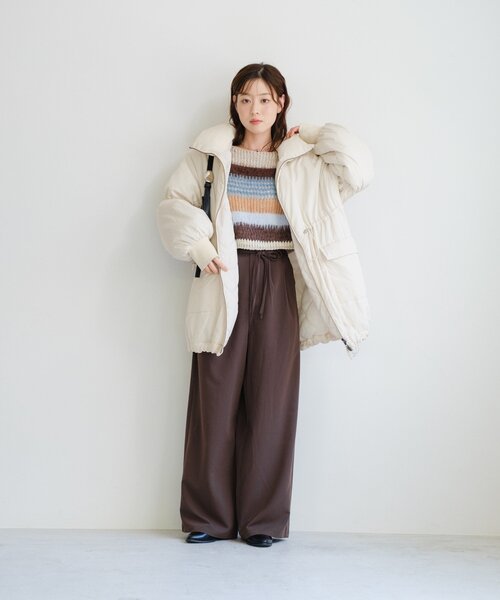 キャンディスリーブリバーシブルミドルコート（ダウンジャケット