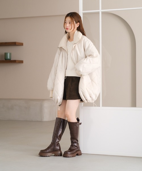 Kastane カスタネキャンディスリーブリバーシブルコートアイボリーM Kastane カスタネキャンディスリーブリバーシブルコート