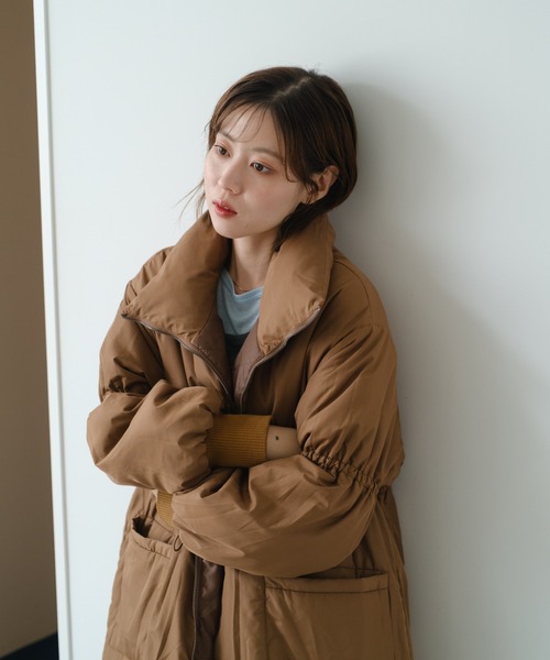 セール】キャンディスリーブリバーシブルミドルコート（ダウン