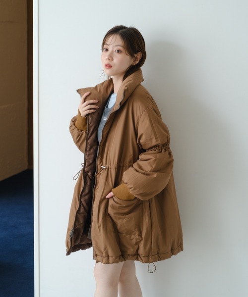 セール】キャンディスリーブリバーシブルミドルコート（ダウン