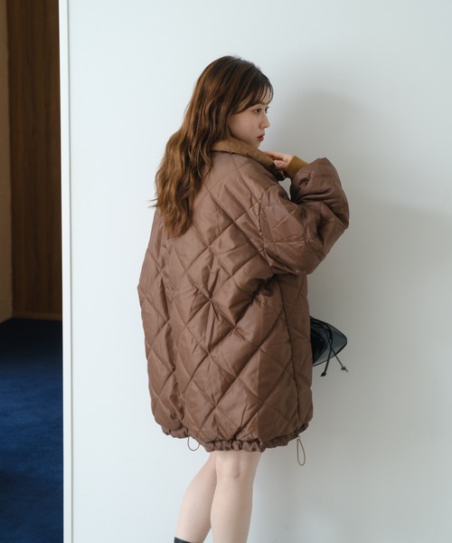 Kastane(カスタネ)の「*キャンディスリーブリバーシブルミドルコート(ダウンジャケット/コート・レディース・ブラック/ブラウン/アイボリー・FREE)」の14枚目の写真