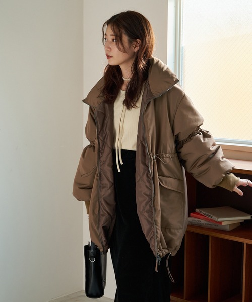 セール】キャンディスリーブリバーシブルミドルコート（ダウン