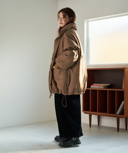 セール】キャンディスリーブリバーシブルミドルコート（ダウン