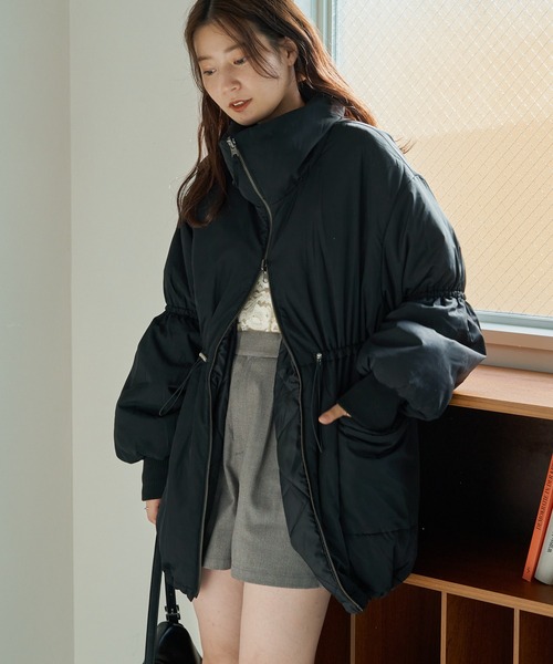 キャンディスリーブリバーシブルミドルコート（ダウンジャケット