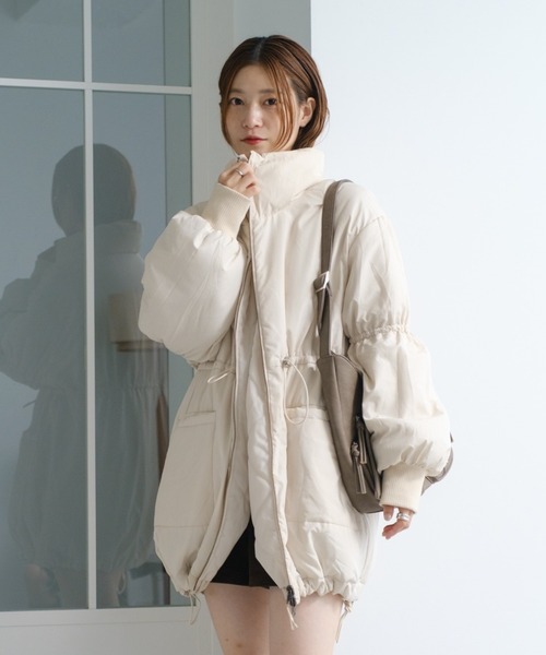 キャンディスリーブリバーシブルミドルコート（ダウンジャケット