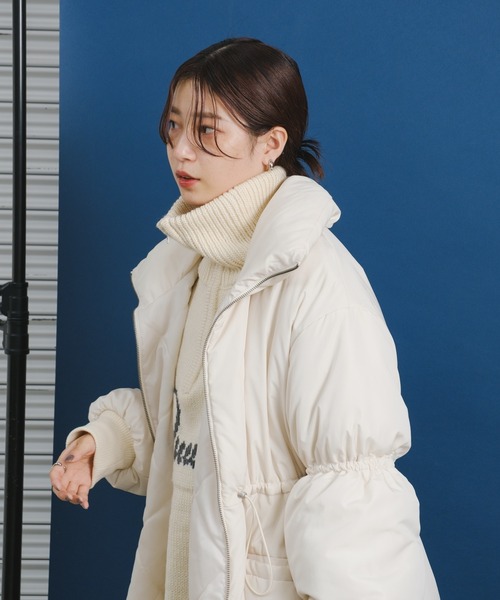 キャンディスリーブリバーシブルミドルコート（ダウンジャケット