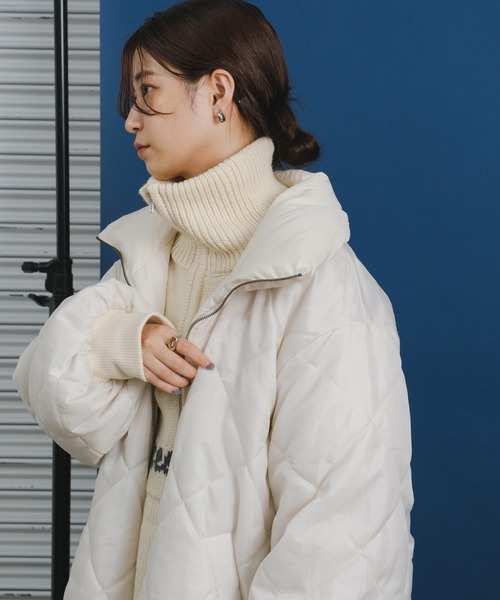 キャンディスリーブリバーシブルミドルコート（ダウンジャケット