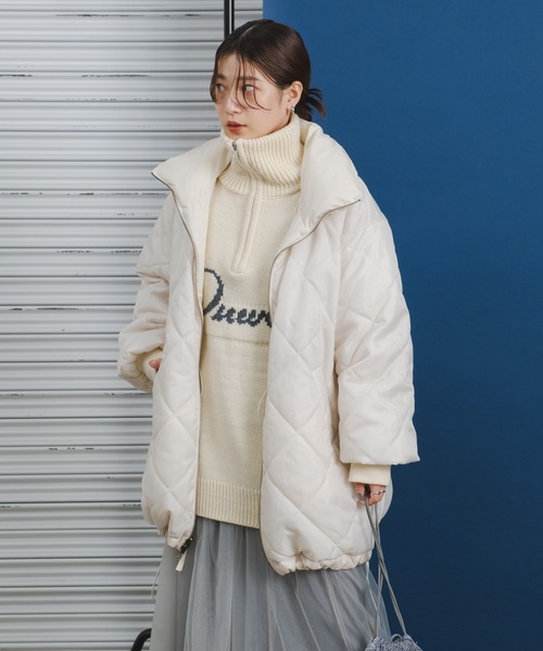 Kastane キャンディスリーブリバーシブルコート アウター アイボリー キャンディスリーブリバーシブルミドルコート（ダウンジャケット