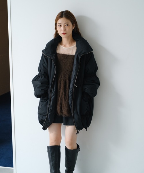 キャンディスリーブリバーシブルミドルコート（ダウンジャケット