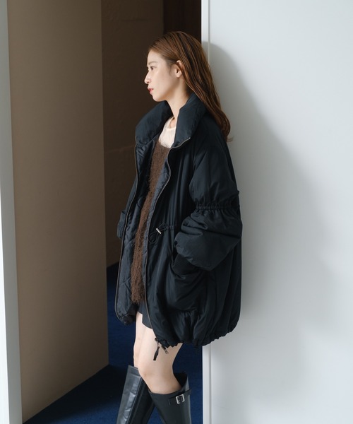 キャンディスリーブリバーシブルミドルコート（ダウンジャケット