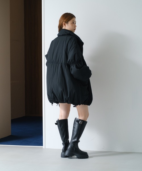 キャンディスリーブリバーシブルミドルコート（ダウンジャケット