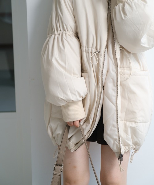 キャンディスリーブリバーシブルミドルコート（ダウンジャケット