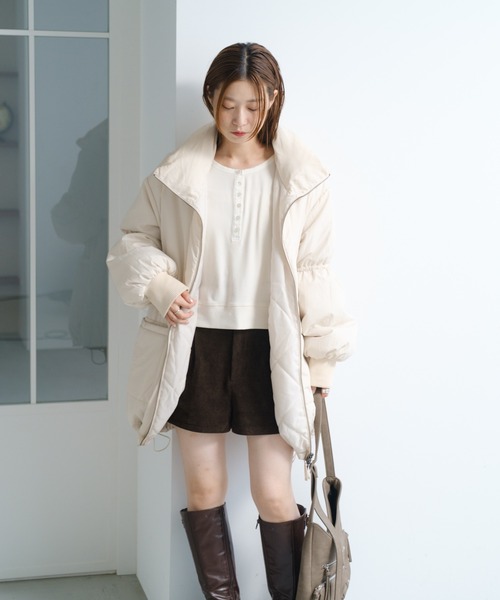 Kastane カスタネキャンディスリーブリバーシブルコートアイボリーM Kastane カスタネキャンディスリーブリバーシブルコート